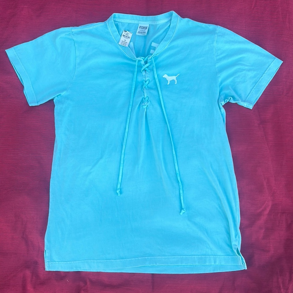 Pink Victoria’s Secret Short Sleeve Shirt Size Large